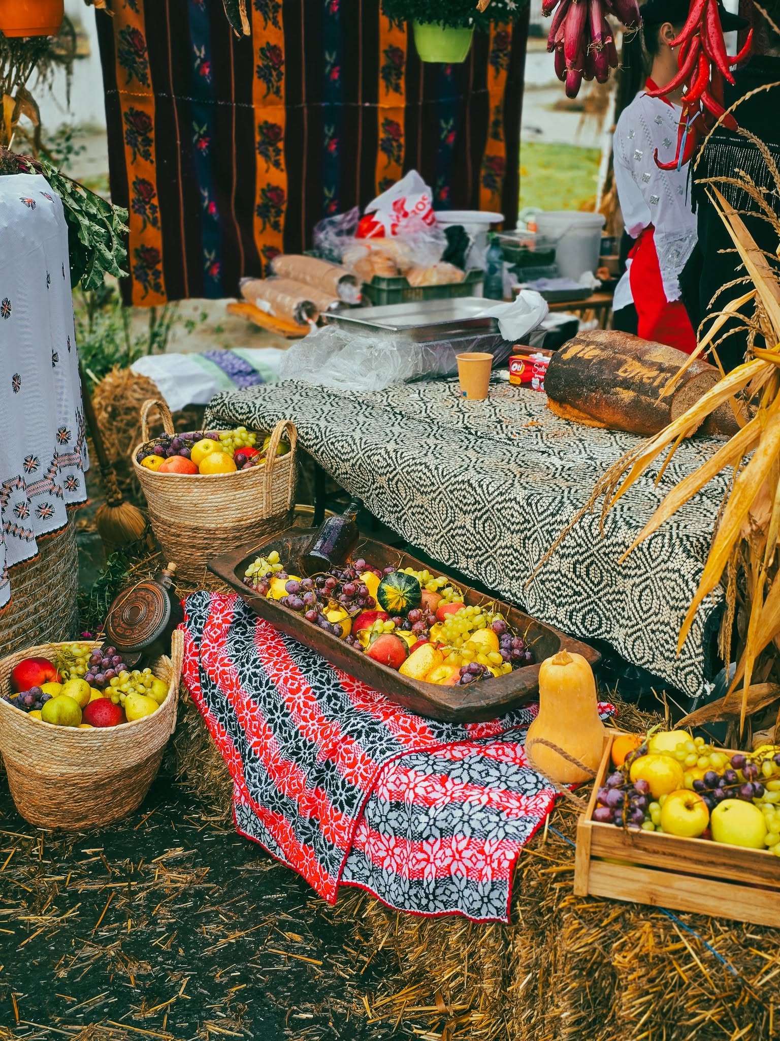 Dovleci, spice de grâu și floarea-soarelui în lumina toamnei